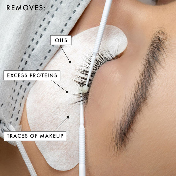 clean lashes, removeoils, pretreatment eyelash extensions, retention eyelash extensions, lashstorepro Toronto