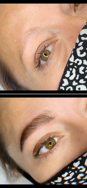brow lamination, lash lift and tint toronto InLei Canada, before and after