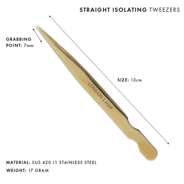isolation tweezers for eyelashes sharp tip straight isolation tweezer Toronto, Canada London Lash Pro