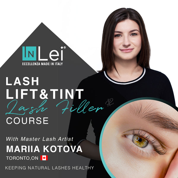 lash lift and tinit training, Inlei lash filler training, Toronto lash lift course